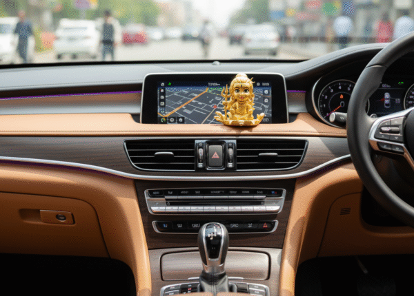 Meditating Baal Shiva Idol – Handcrafted 3D Resin Showpiece for Home Decor, Car Dashboard & Temple