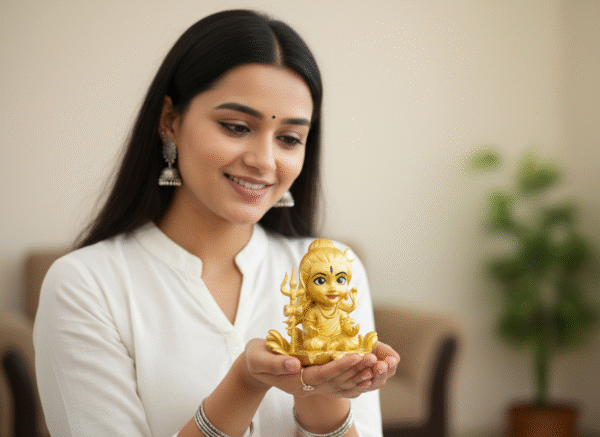 Meditating Baal Shiva Idol – Handcrafted 3D Resin Showpiece for Home Decor, Car Dashboard & Temple