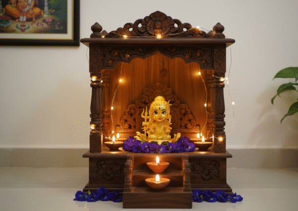 Meditating Baal Shiva Idol – Handcrafted 3D Resin Showpiece for Home Decor, Car Dashboard & Temple