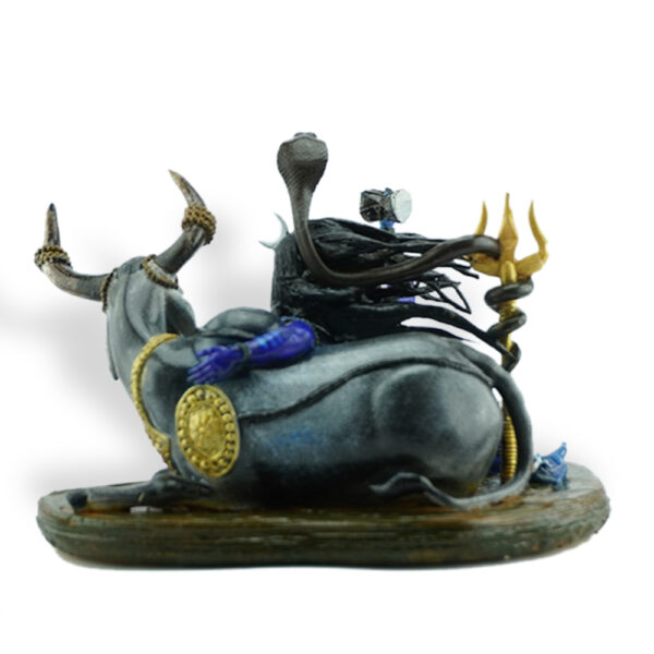Handcrafted Lord Shiva with Nandi Idol – Antique Golden Finish | Spiritual Home Décor Statue
