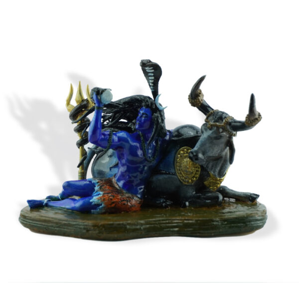Handcrafted Lord Shiva with Nandi Idol – Antique Golden Finish | Spiritual Home Décor Statue