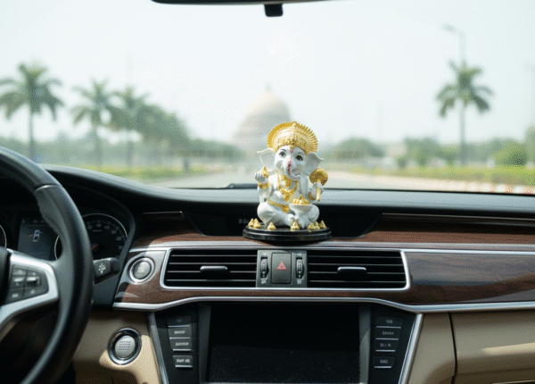 Lord Ganesha Idol– Handcrafted Detailed Decorative Statue for Home & Car