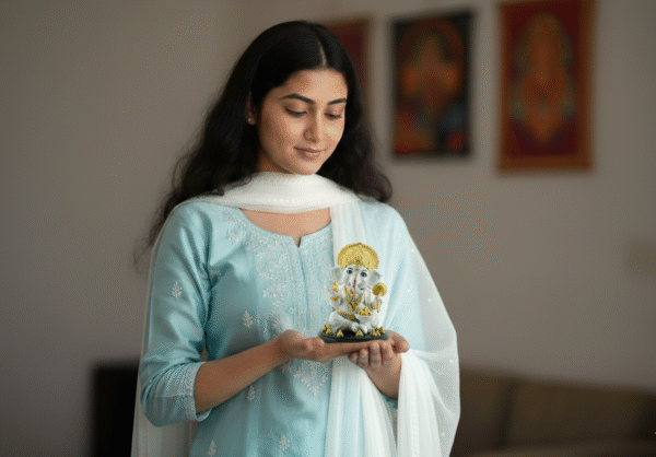 Lord Ganesha Idol– Handcrafted Detailed Decorative Statue for Home & Car