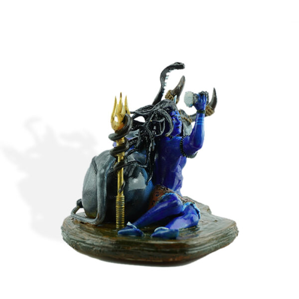Handcrafted Lord Shiva with Nandi Idol – Antique Golden Finish | Spiritual Home Décor Statue