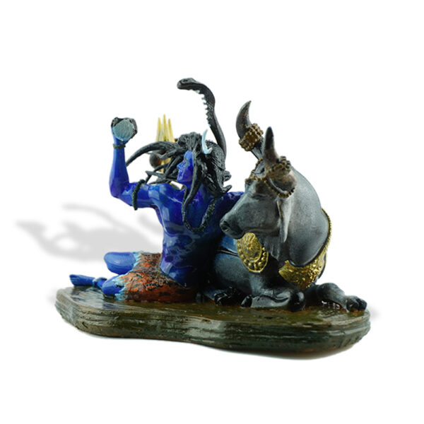 Handcrafted Lord Shiva with Nandi Idol – Antique Golden Finish | Spiritual Home Décor Statue