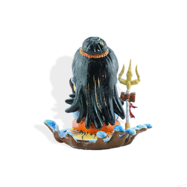 back Meditating Baal Shiva Idol – Handcrafted 3D Resin Showpiece for Home Decor, Car Dashboard & Temple