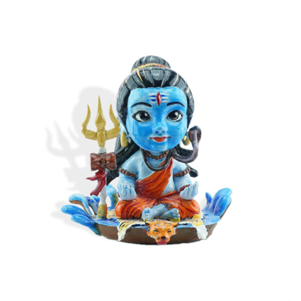 front Meditating Baal Shiva Idol – Handcrafted 3D Resin Showpiece for Home Decor, Car Dashboard & Temple